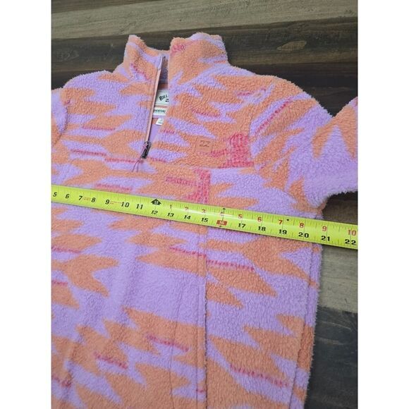 Billabong Boundary Mock 1/2 Zip 2 Lit Up Lilac Aztec Fleece Cozy Core Size M - Picture 9 of 11